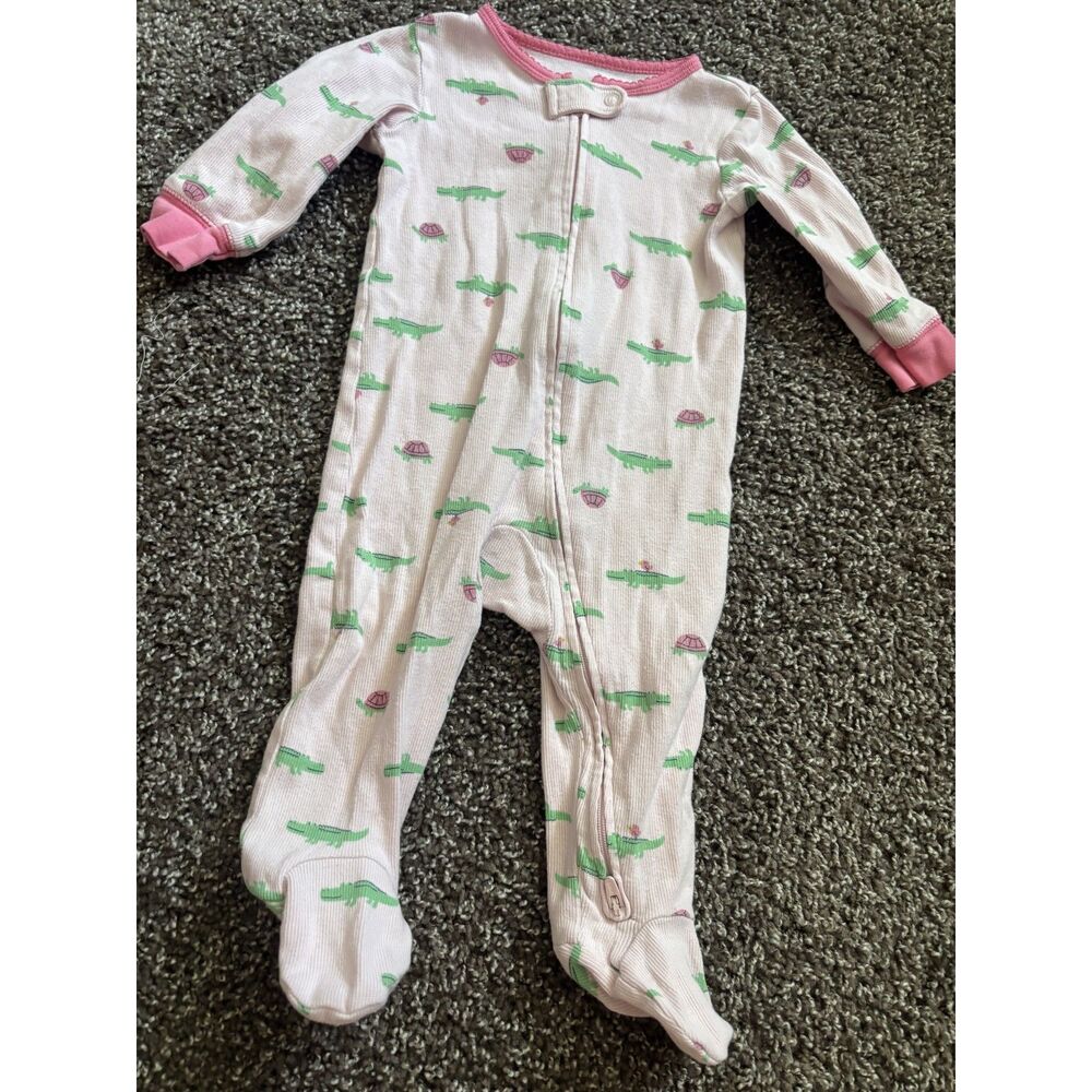 Carter’s Baby Alligator Print Footie Pajamas Size 9 Months